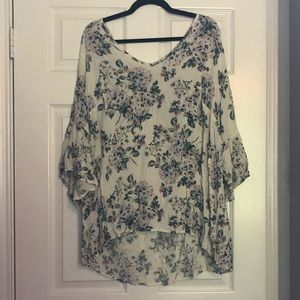 Flowy white with flowers top
